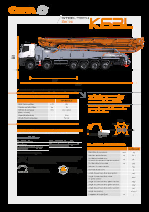 Op vrachtwagen gemonteerde betonpomp CIFA K63L 
