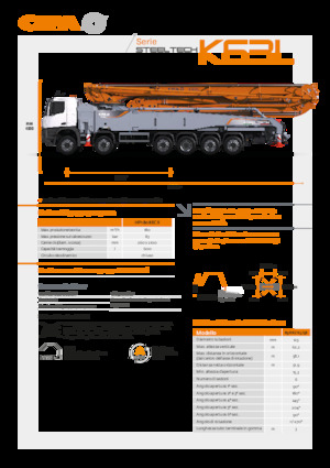 Op vrachtwagen gemonteerde betonpomp CIFA K63L 