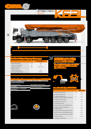 Op vrachtwagen gemonteerde betonpomp CIFA K63L 