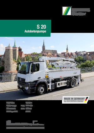 Op vrachtwagen gemonteerde betonpomp SCHWING-Stetter S 20