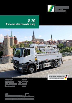 Op vrachtwagen gemonteerde betonpomp SCHWING-Stetter S 20