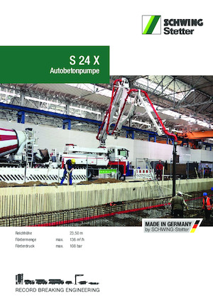 Op vrachtwagen gemonteerde betonpomp SCHWING-Stetter S 24 X