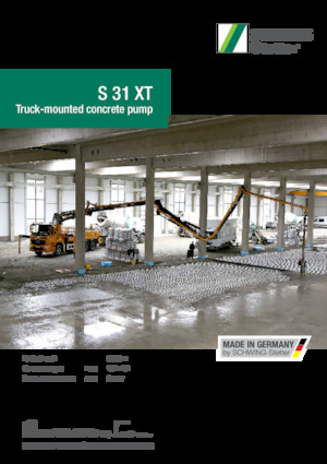 Op vrachtwagen gemonteerde betonpomp SCHWING-Stetter S 31 XT