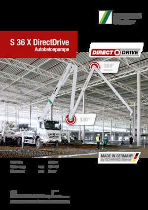 Op vrachtwagen gemonteerde betonpomp SCHWING-Stetter S 36 X DirectDrive