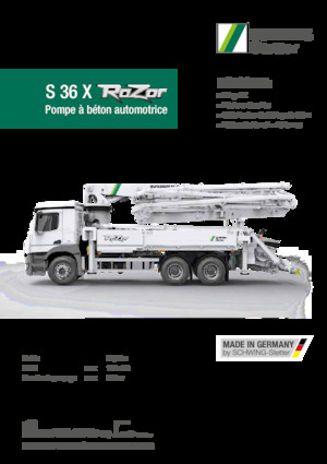 Op vrachtwagen gemonteerde betonpomp SCHWING-Stetter S 36 X RaZor