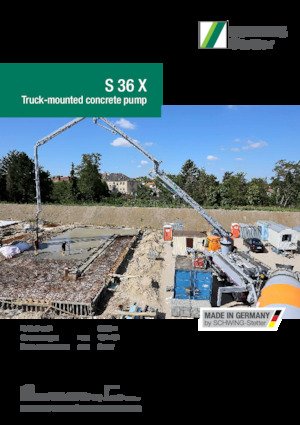 Op vrachtwagen gemonteerde betonpomp SCHWING-Stetter S 36 X
