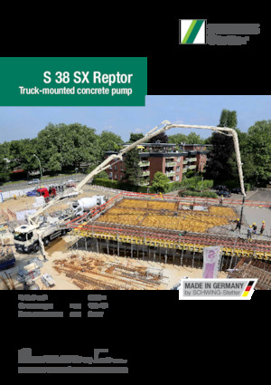 Op vrachtwagen gemonteerde betonpomp SCHWING-Stetter S 38 SX Reptor