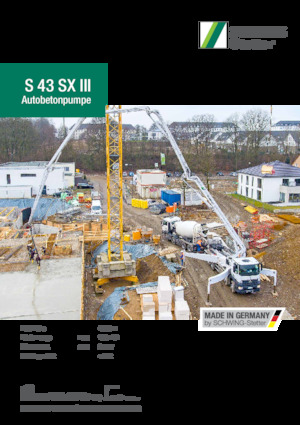Op vrachtwagen gemonteerde betonpomp SCHWING-Stetter S 43 SX III