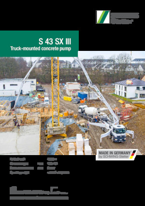 Op vrachtwagen gemonteerde betonpomp SCHWING-Stetter S 43 SX III