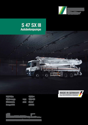 Op vrachtwagen gemonteerde betonpomp SCHWING-Stetter S 47 SX III