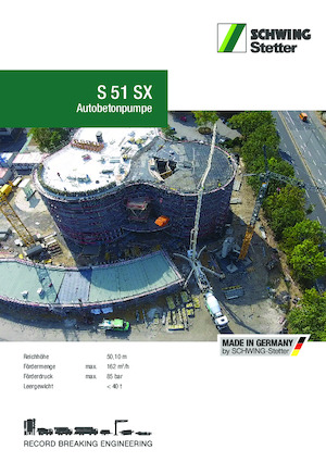 Op vrachtwagen gemonteerde betonpomp SCHWING-Stetter S 51 SX