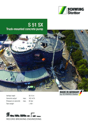 Op vrachtwagen gemonteerde betonpomp SCHWING-Stetter S 51 SX