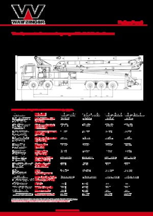 Op vrachtwagen gemonteerde betonpomp Waitzinger THP 125