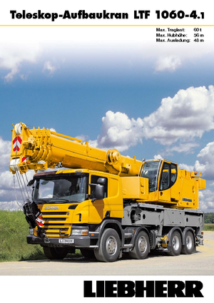 Op vrachtwagen gemonteerde telescoopkranen Liebherr LTF 1060-4.1