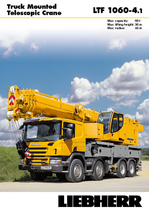 Op vrachtwagen gemonteerde telescoopkranen Liebherr LTF 1060-4.1