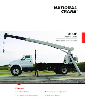 Op vrachtwagen gemonteerde telescoopkranen National Crane 400B