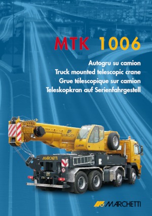 Op vrachtwagen gemonteerde telescoopkranen Marchetti MTK 1006