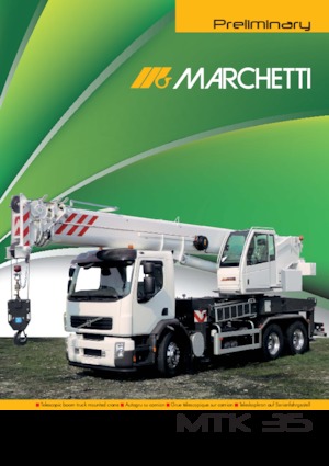 Op vrachtwagen gemonteerde telescoopkranen Marchetti MTK 35