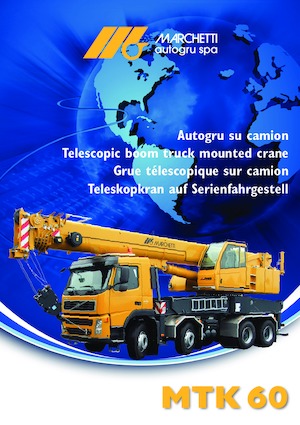 Op vrachtwagen gemonteerde telescoopkranen Marchetti MTK 60