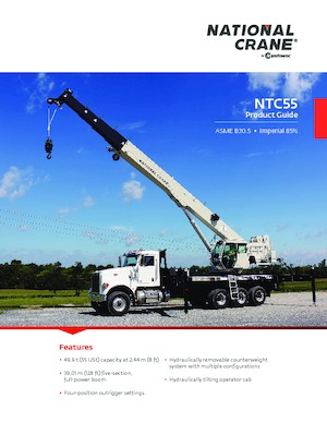 Op vrachtwagen gemonteerde telescoopkranen National Crane NTC55