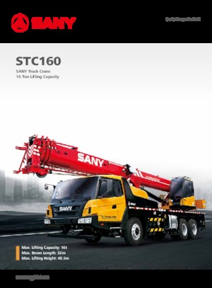 Op vrachtwagen gemonteerde telescoopkranen Sany STC160