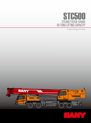 Op vrachtwagen gemonteerde telescoopkranen Sany STC500