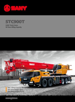 Op vrachtwagen gemonteerde telescoopkranen Sany STC900T