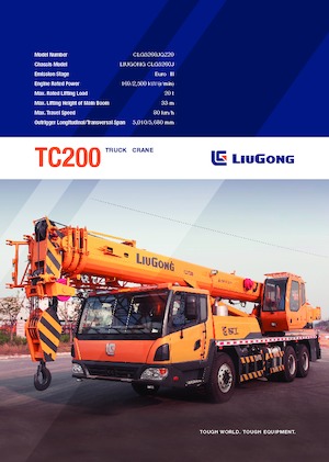 Op vrachtwagen gemonteerde telescoopkranen Liugong TC200