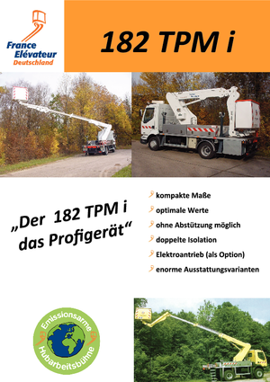 Telescoophoogwerkers op vrachtwagens France Elévateur 182 TPM