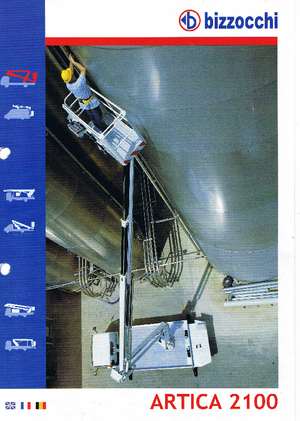 Op aanhangwagen gemonteerde knikarmhoogwerkers Bizzocchi Artica 2100