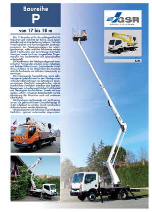 Op aanhangwagen gemonteerde knikarmhoogwerkers GSR E 180 P Comfort