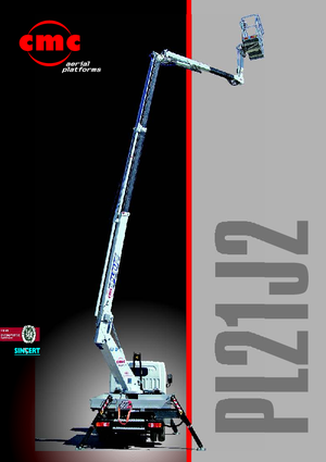 Op aanhangwagen gemonteerde knikarmhoogwerkers CMC PL 21 J 2