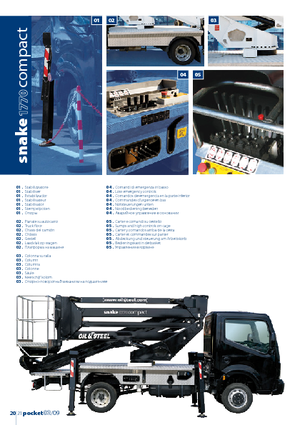 Op aanhangwagen gemonteerde knikarmhoogwerkers Oil & Steel Snake 1770 Compact RE