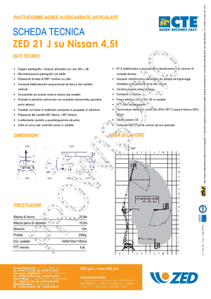 Op aanhangwagen gemonteerde knikarmhoogwerkers CTE Z 21