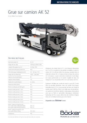 Op vrachtwagen gemonteerde telescoopkranen Böcker AK 52
