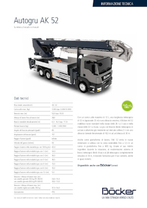 Op vrachtwagen gemonteerde telescoopkranen Böcker AK 52