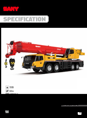 Op vrachtwagen gemonteerde telescoopkranen Sany STC1000T6