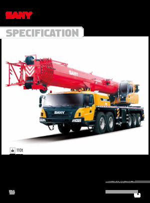 Op vrachtwagen gemonteerde telescoopkranen Sany STC1100T7-1