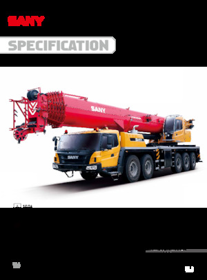 Op vrachtwagen gemonteerde telescoopkranen Sany STC1600T7