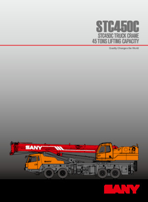 Op vrachtwagen gemonteerde telescoopkranen Sany STC450C