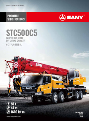 Op vrachtwagen gemonteerde telescoopkranen Sany STC500C5