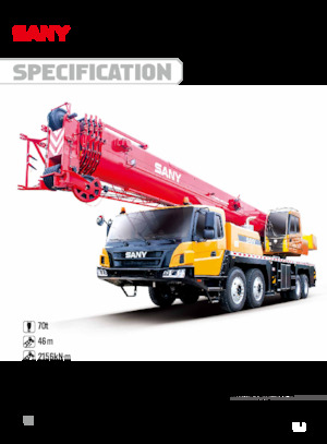 Op vrachtwagen gemonteerde telescoopkranen Sany STC700C5