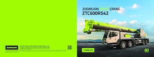 Op vrachtwagen gemonteerde telescoopkranen Zoomlion ZTC600R542