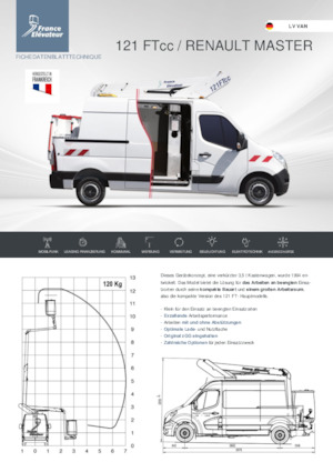 Telescoophoogwerkers op vrachtwagens France Elévateur 121 FTcc