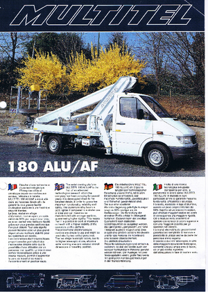 Telescoophoogwerkers op vrachtwagens Multitel 180 Alu/AF