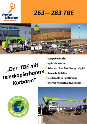 Telescoophoogwerkers op vrachtwagens France Elévateur 283 TBE