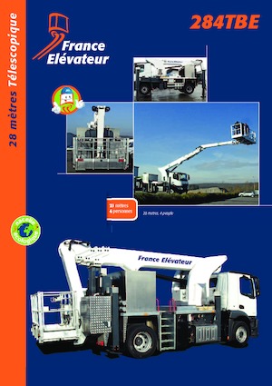 Telescoophoogwerkers op vrachtwagens France Elévateur 284 TBE