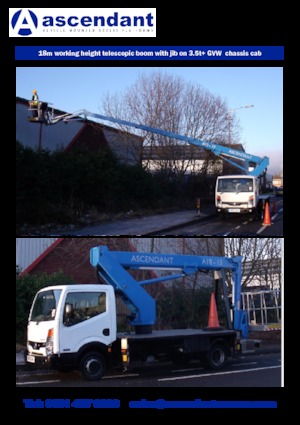 Telescoophoogwerkers op vrachtwagens Ascendant A18-13TJ