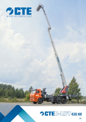 Telescoophoogwerkers op vrachtwagens CTE B-LIFT 410 HR
