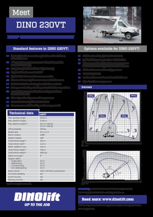 Telescoophoogwerkers op aanhangwagen Dino Lift Dino 230VT